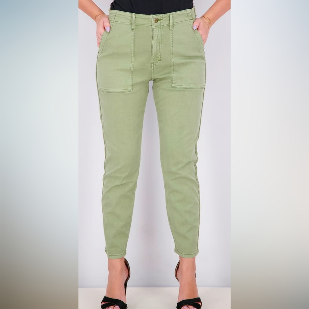 COPY - NWT Pistola LA Mara Long-Leg High-Rise Straight Skinny Jeans Green 27